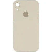 Чохол Silicone Case Square Full Camera Protective (AA) для Apple iPhone XR (6.1) - Бежевий / Antique White