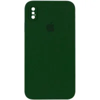 Чохол Silicone Case Square Full Camera Protective (AA) для Apple iPhone XS Max (6.5) - Зелений / Army green