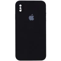 Чохол Silicone Case Square Full Camera Protective (AA) для Apple iPhone XS Max (6.5) - Чорний / Black