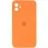 Чохол Silicone Case Square Full Camera Protective (AA) для Apple iPhone 11 (6.1) - Помаранчевий / Papaya