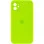 Чохол Silicone Case Square Full Camera Protective (AA) для Apple iPhone 11 (6.1) - Салатовий / Neon green