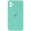 Чохол Silicone Case Square Full Camera Protective (AA) для Apple iPhone 11 (6.1) - Бірюзовий / Turquoise