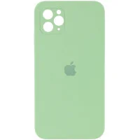 Чехол Silicone Case Square Full Camera Protective (AA) для Apple iPhone 11 Pro Max (6.5) - Мятный / Mint