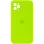 Чехол Silicone Case Square Full Camera Protective (AA) для Apple iPhone 11 Pro Max (6.5) - Салатовый / Neon green