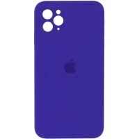 Чехол Silicone Case Square Full Camera Protective (AA) для Apple iPhone 11 Pro Max (6.5) - Фиолетовый / Ultra Violet