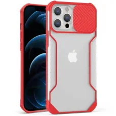 Чохол Camshield matte Ease TPU зі шторкою для Apple iPhone 12 Pro / 12 (6.1) - Червоний