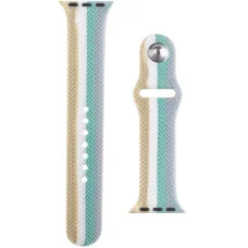 Силиконовый ремешок Braided для Apple Watch 42(ser.1-3)/44/45/46/49mm - Бежевый / Серый